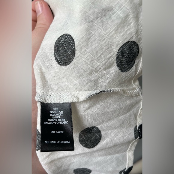 NWT Torrid size 4 white & black polka dot Peplum Cotton Tie-Front Midi Cami - Picture 4 of 9